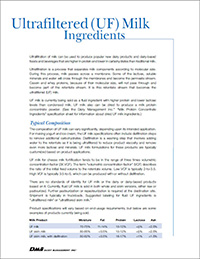 ultrafiltered milk spec sheet
